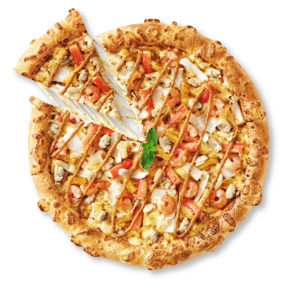 Double Topping Seafood Black Pepper Pizza