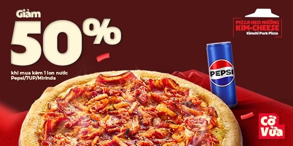 Giá dùng thử Pizza Heo Nướng Kim - Cheese (Cỡ Vừa)