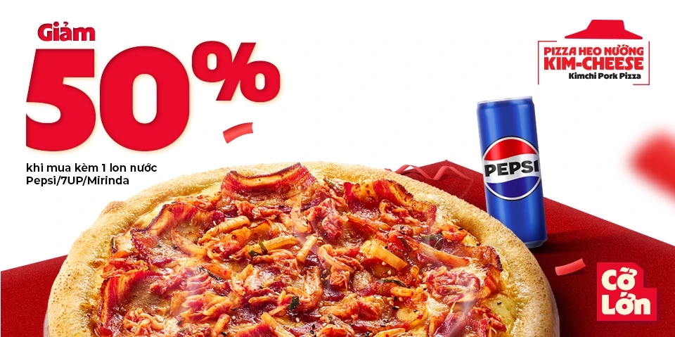 Giá dùng thử Pizza Heo Nướng Kim - Cheese (Cỡ Lớn)