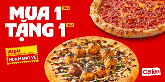MUA 1 TẶNG 1 PIZZA (CỠ LỚN)