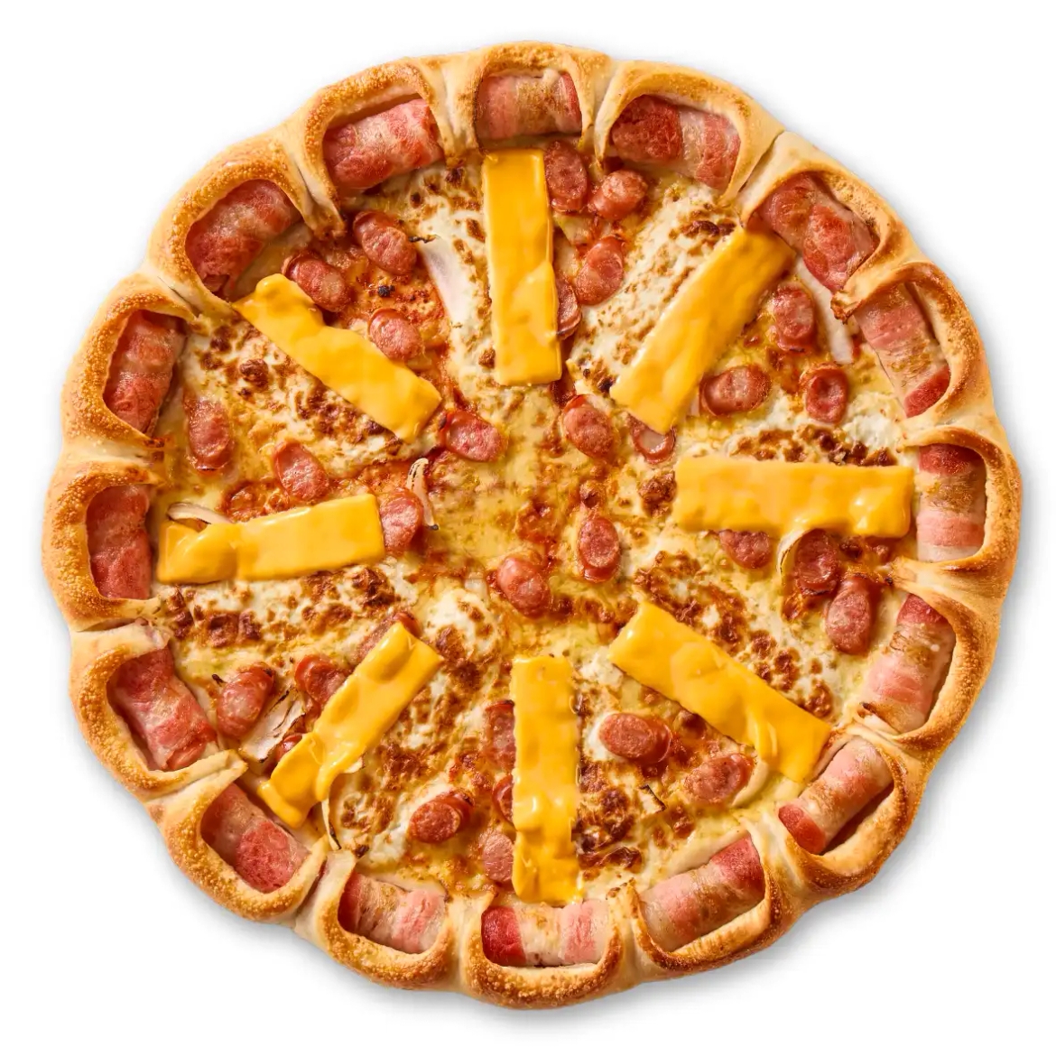 Bacon Sausage Lover Pizza (Stuffed Crust)