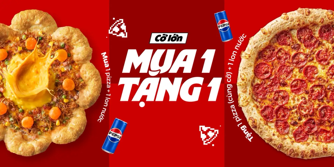 MUA 1 TẶNG 1 PIZZA (CỠ LỚN)