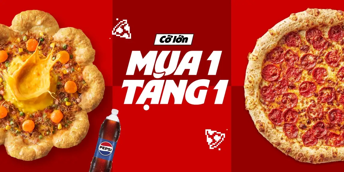 MUA 1 TẶNG 1 PIZZA (CỠ LỚN)